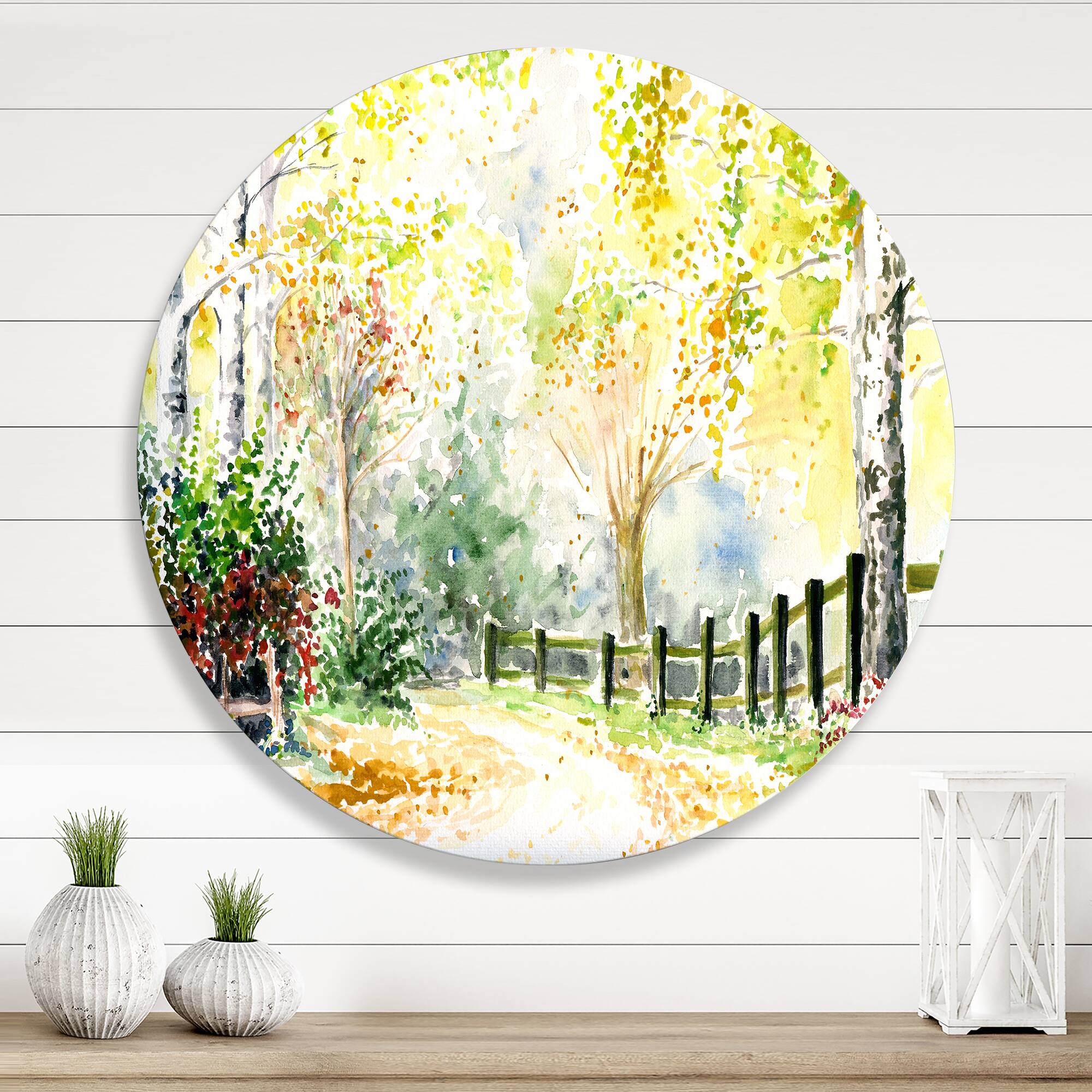 Designart - Autumn Countryside Landscape In The Afternoon